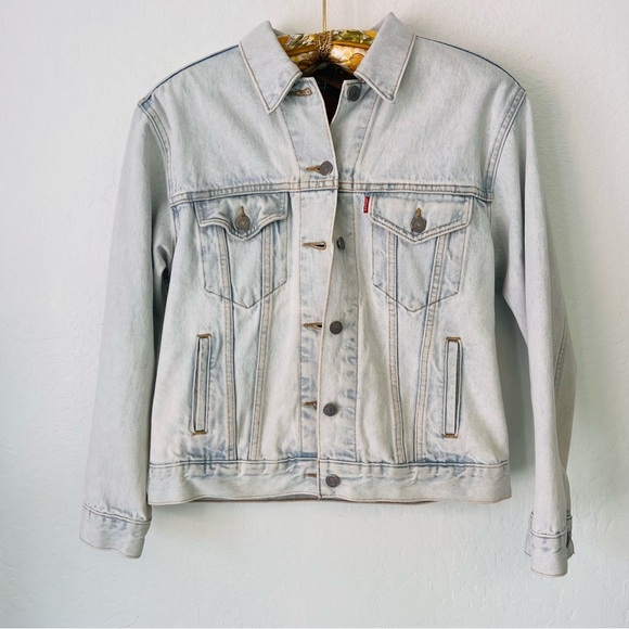 Custom Made Levi’s Recycled Rainbow PRIDE Upcycled Button Jacket Medium - Picture 12 of 16